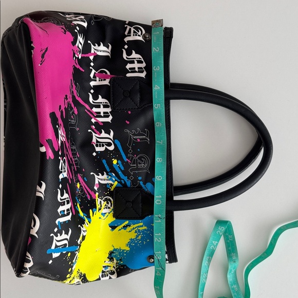 L.A.M.B. Black Graffiti Tote by Gwen Stefani - Picture 11 of 12